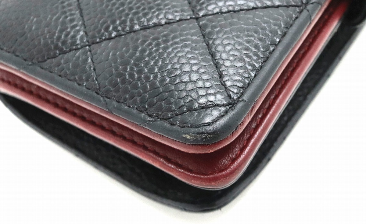 楽天市場】【財布】CHANEL シャネル マトラッセ 2つ折り財布 ココ