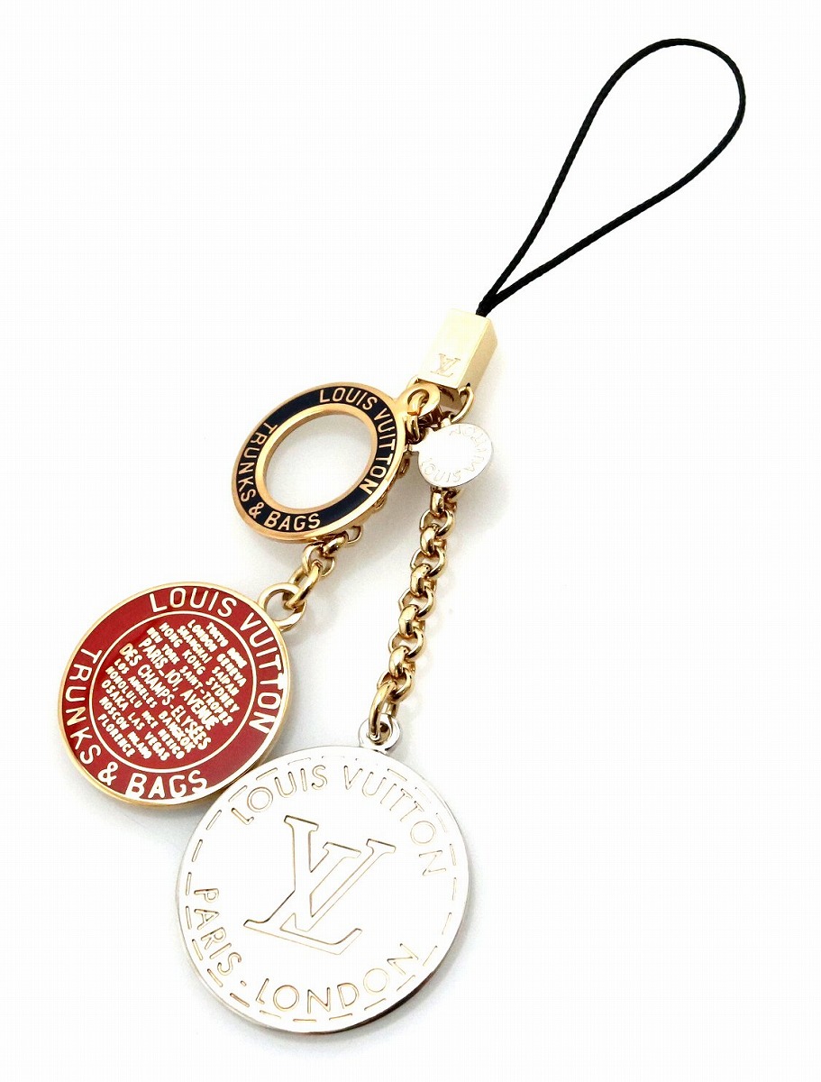 美品！ルイヴィトン マルチカラー ビジュー グルロ鈴 ストラップ