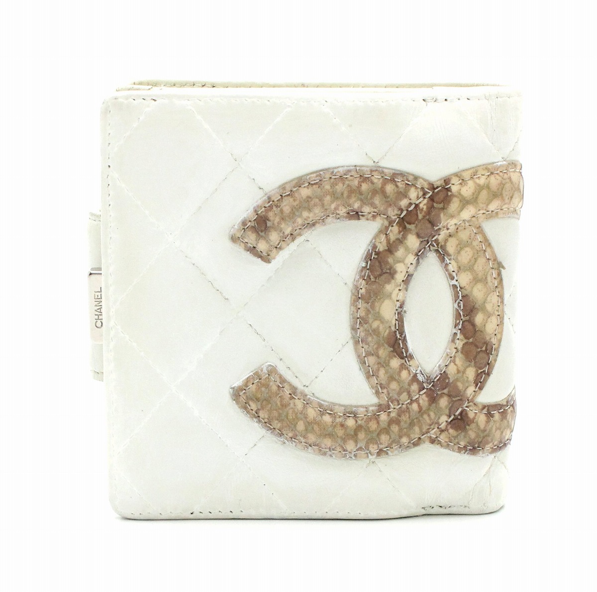 楽天市場】【財布】CHANEL シャネル カンボンライン パイソン がま口