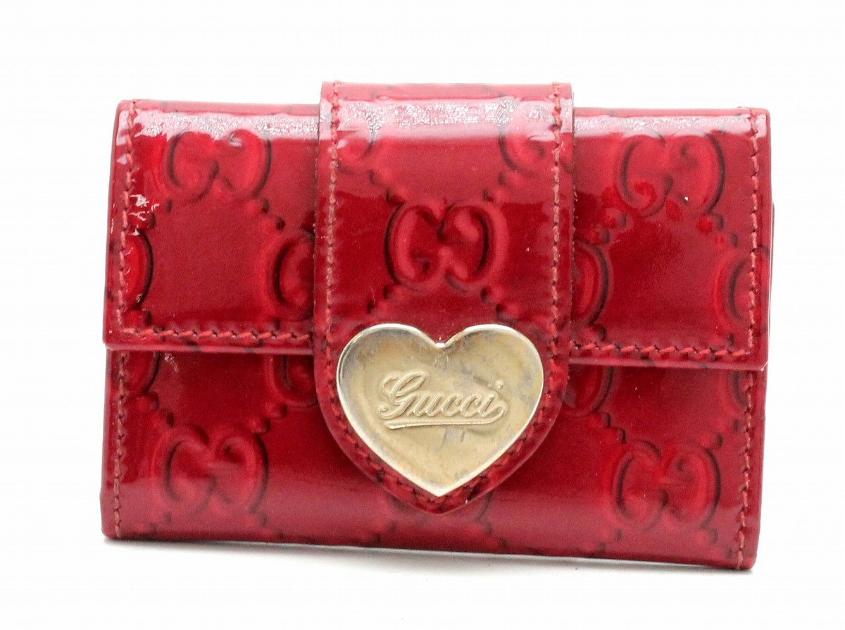 楽天市場】GUCCI グッチ GG柄 6連キーケース エナメルレザー ハート