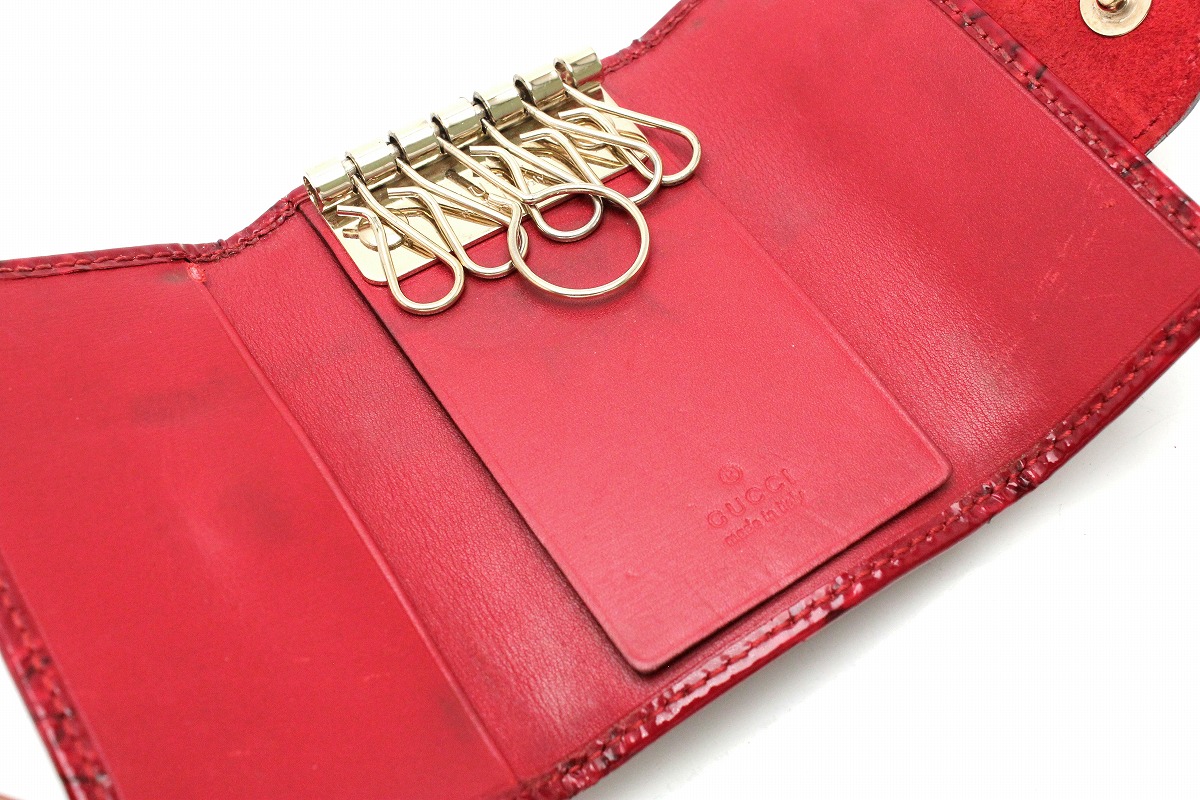 楽天市場】GUCCI グッチ GG柄 6連キーケース エナメルレザー ハート