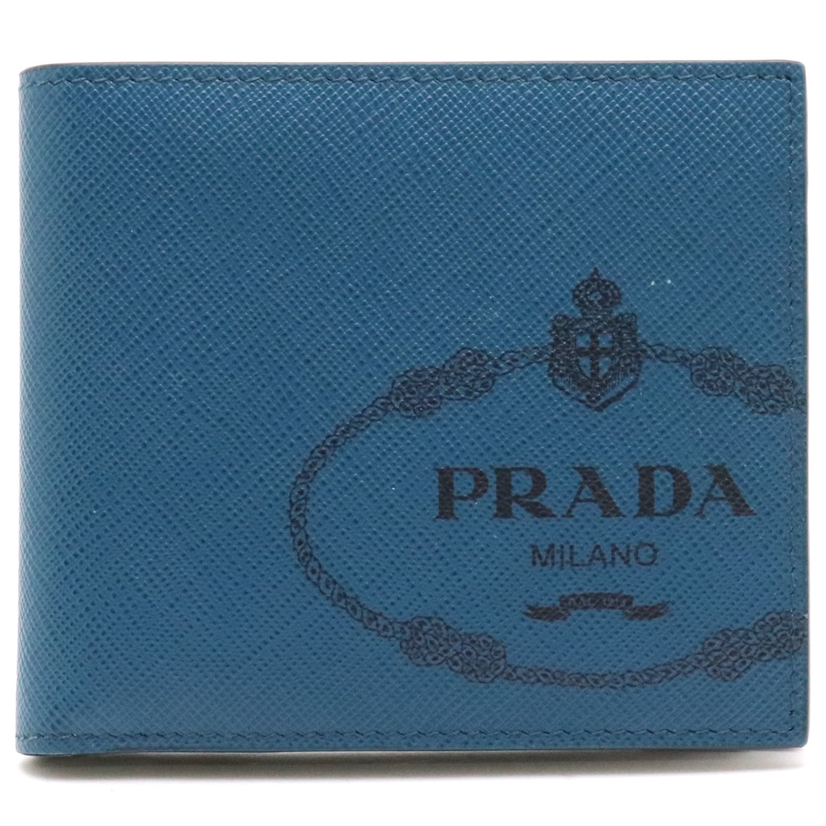 楽天市場】【財布】PRADA プラダ ロゴプリント 2つ折り財布 二つ折り