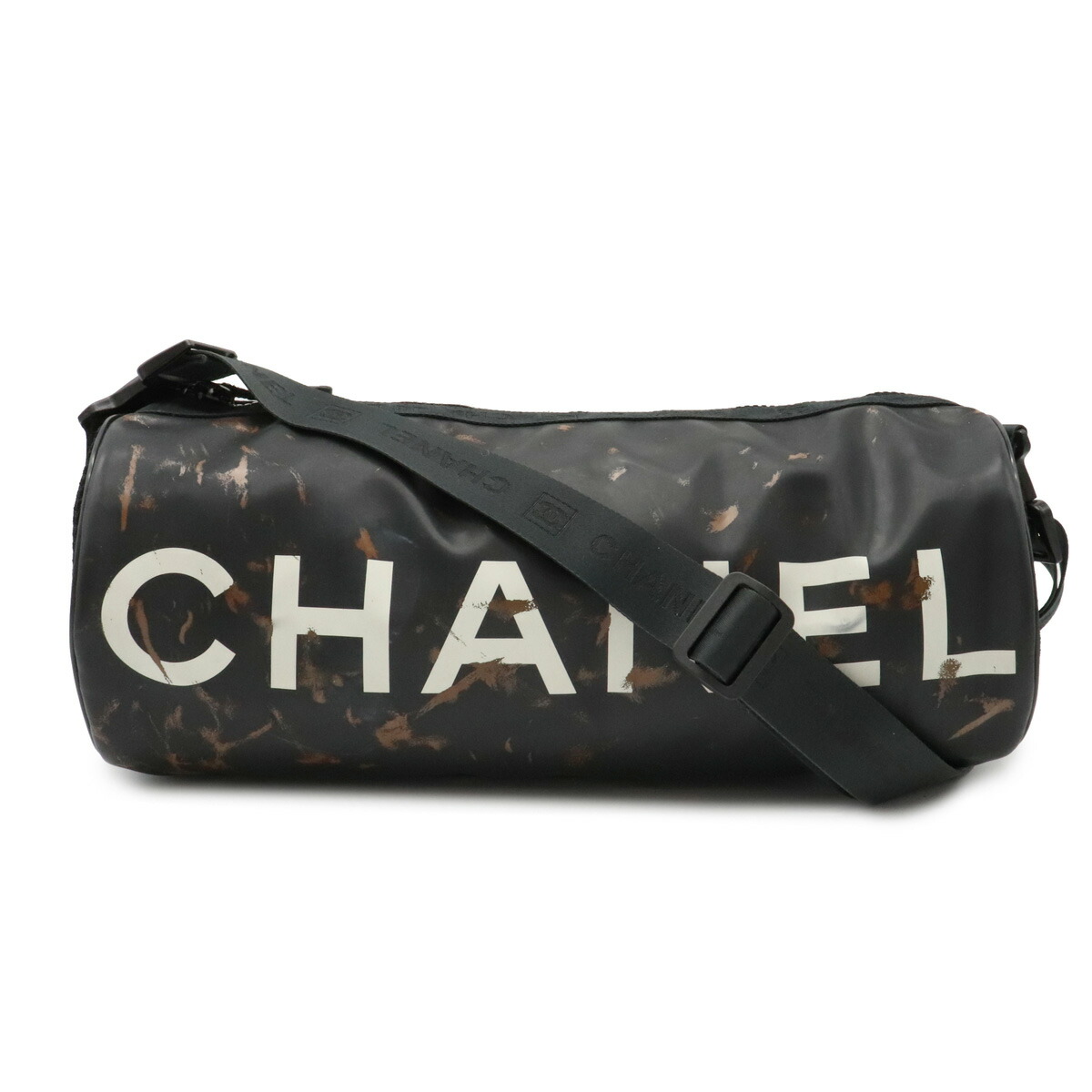 CHANELシャネルスポーツラインボストンバックココマークブラック