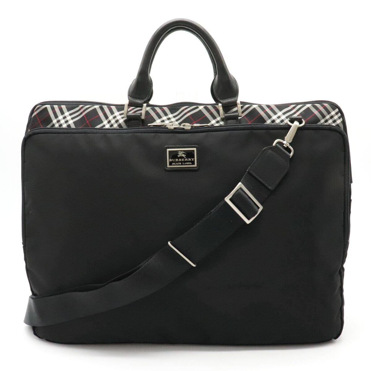 BURBERRY BLACK LABEL / ブリーフケース/ナイロン/BLK BURBERRY