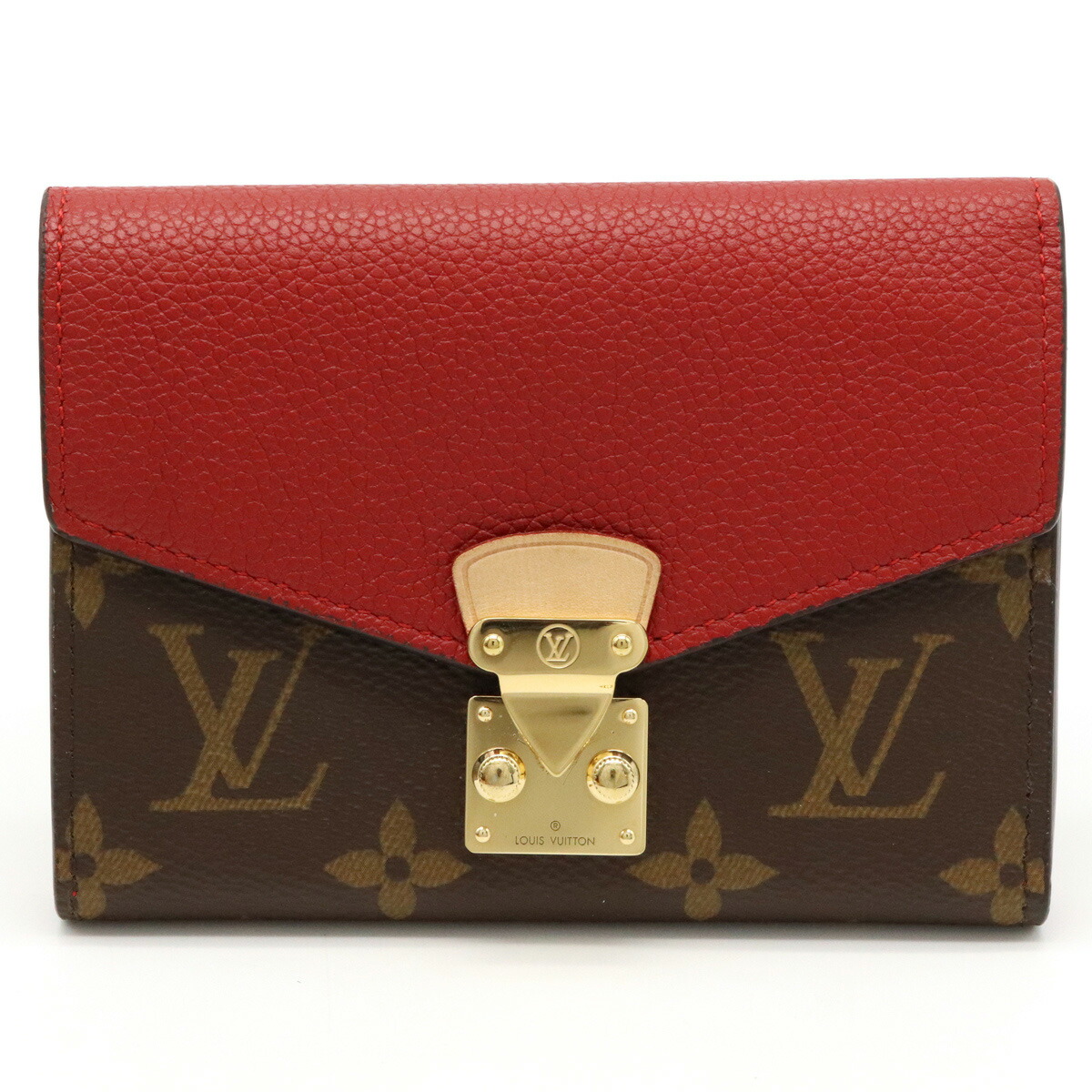 ルイヴィトンモノグラム ポルトフォイユ・フラワーコンパクト 三つ折り財布