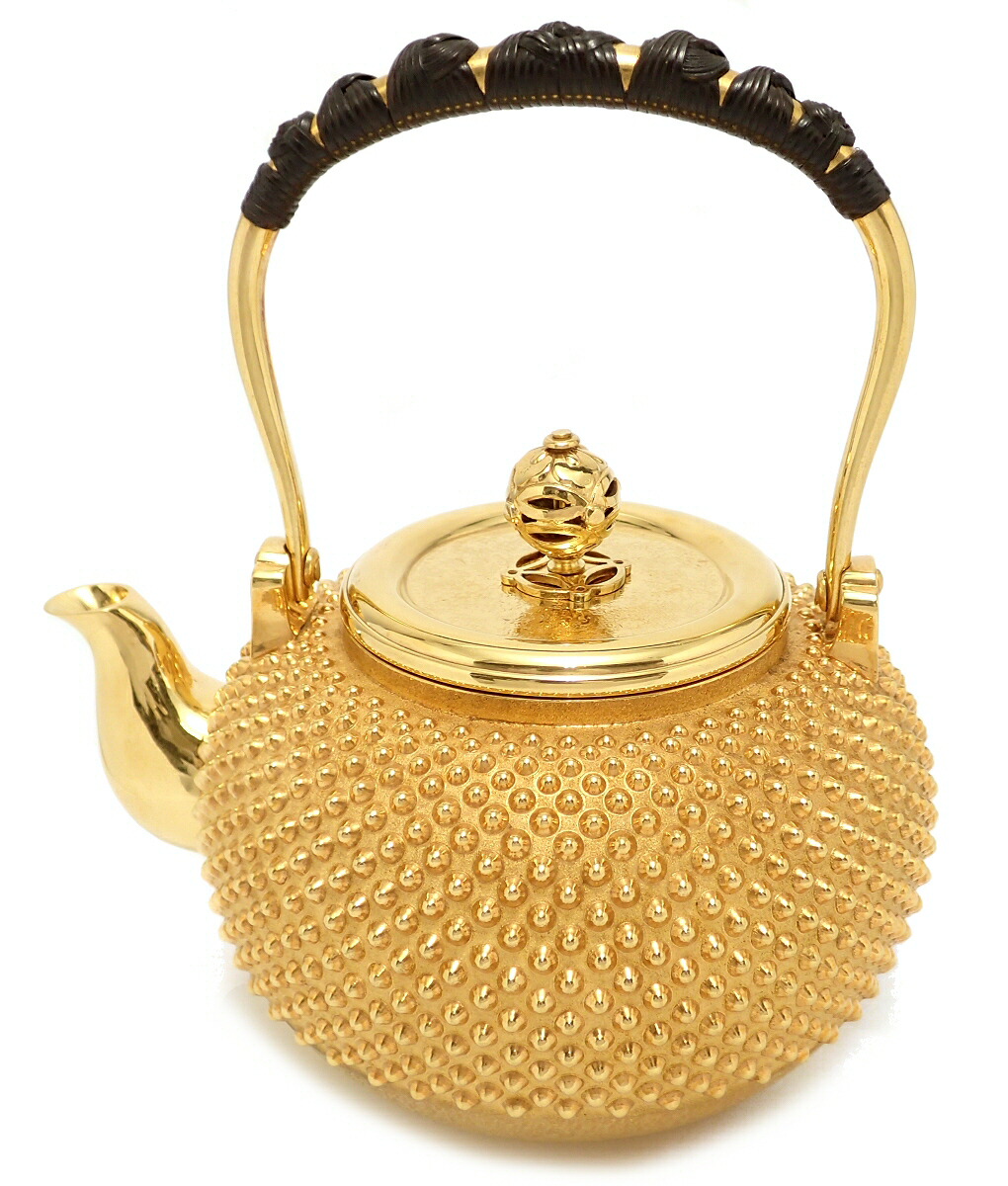 楽天市場】純金 茶釜 金属工芸品 747.5g 急須 骨董品 金瓶 茶道具