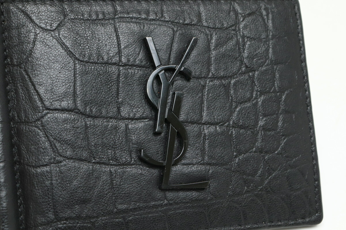 サンローラン クロコ型押し財布 楽天市場】【美品】 サンローラン パリ