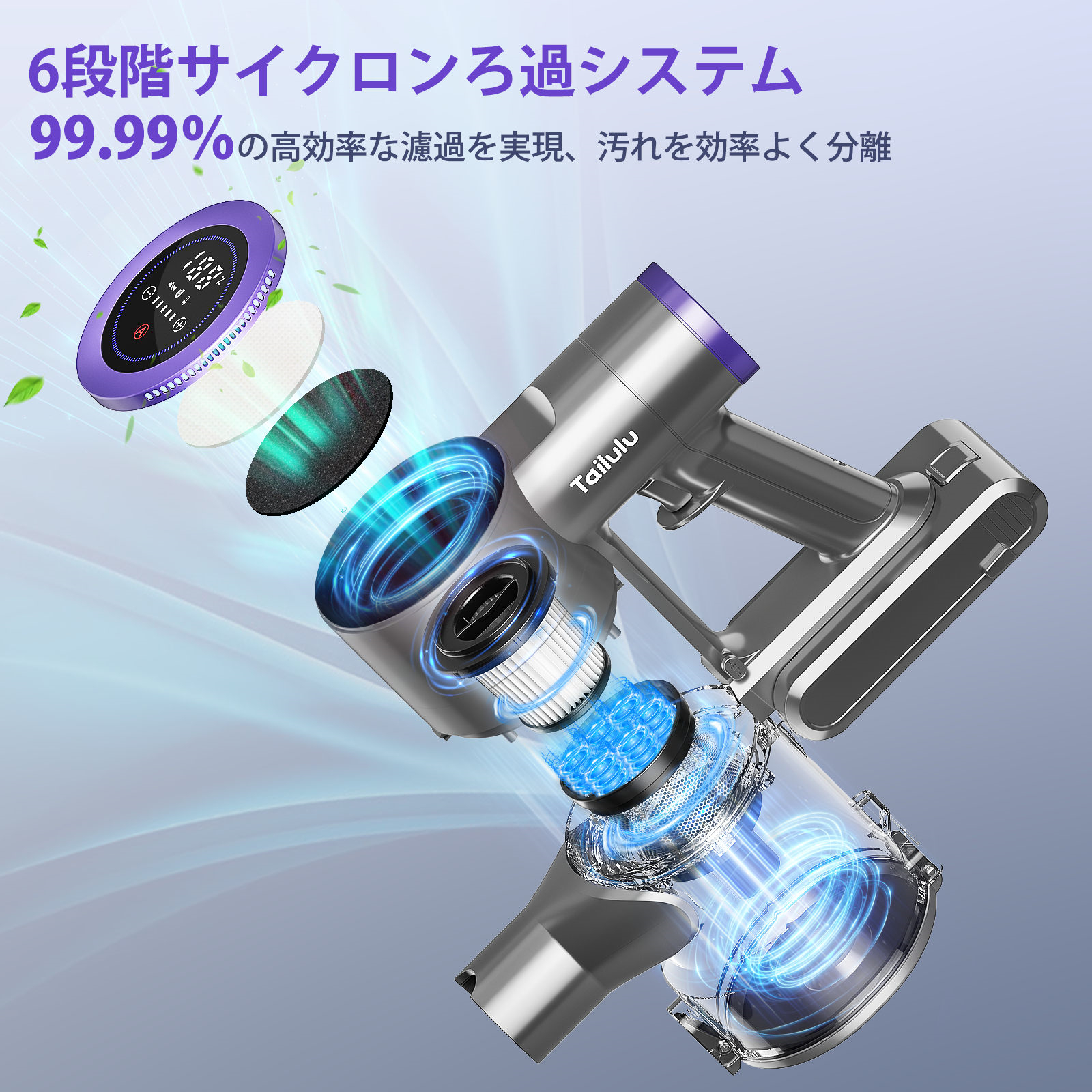 楽天市場】2026年進級版 コードレス掃除機 掃除機 65000Pa 強力吸引