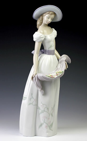 欠けあり】リヤドロ 大型 陶器人形 女性 貴婦人 No.5377 欠けあり