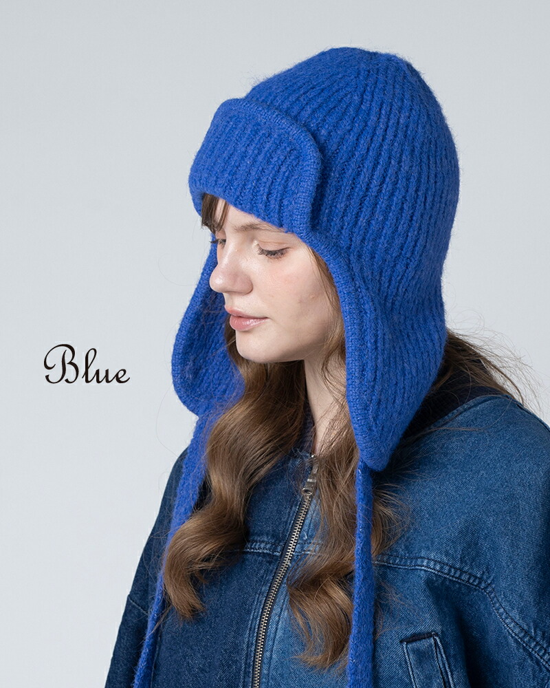 楽天市場】ニット フライトキャップ レディース ニット帽 紐付き 帽子