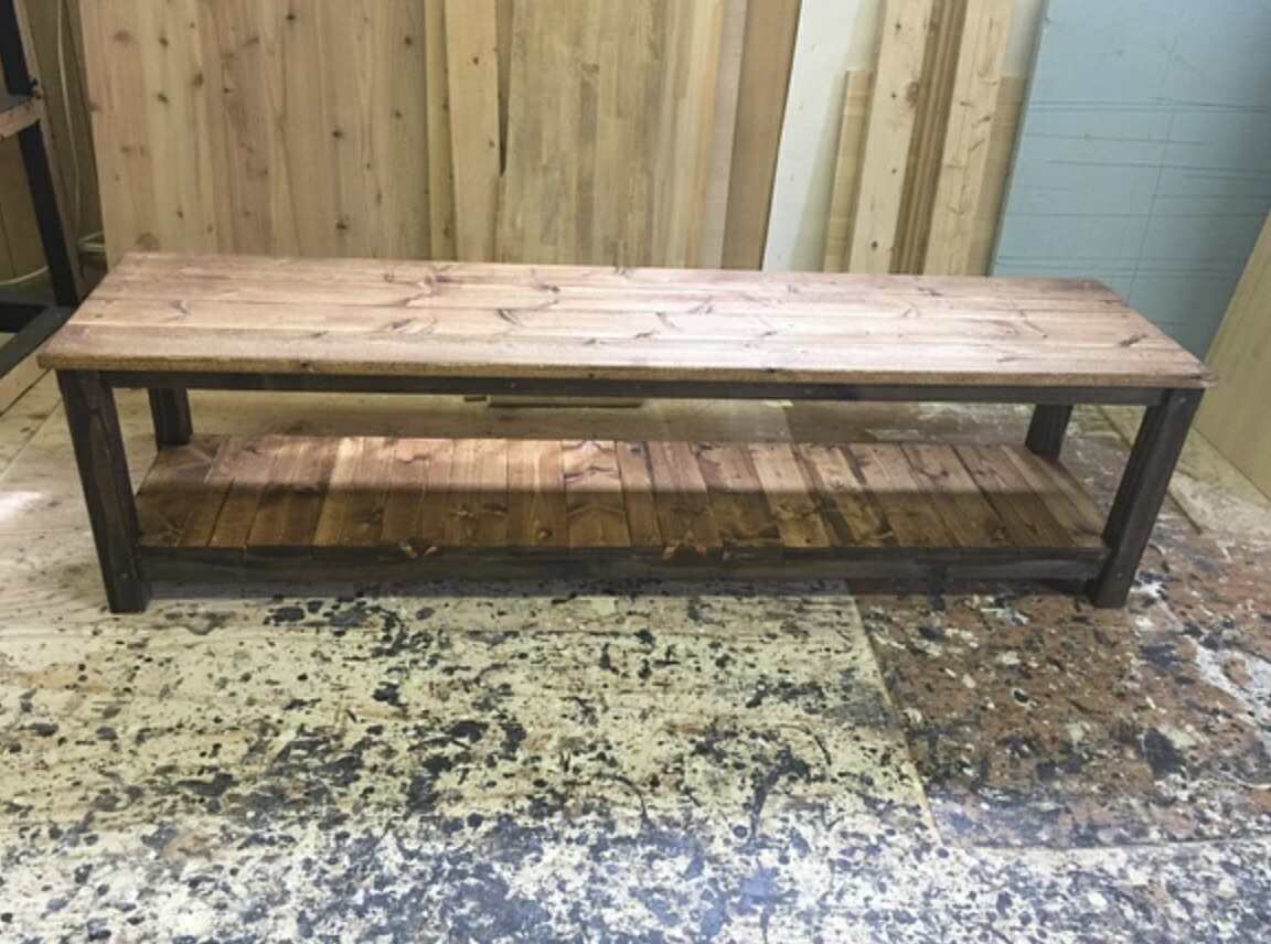 楽天市場】天然木 ハンドメイド テレビボード TVボード 完成品