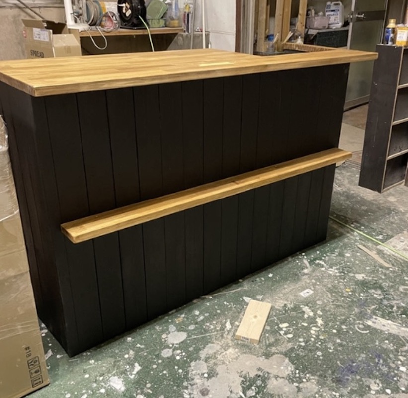 楽天市場】天然木 レジカウンター カフェカウンター 受付カウンター