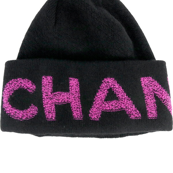 CHANEL ロゴ入りニット帽・ビーニー CHANL】シャネル ニットキャップ