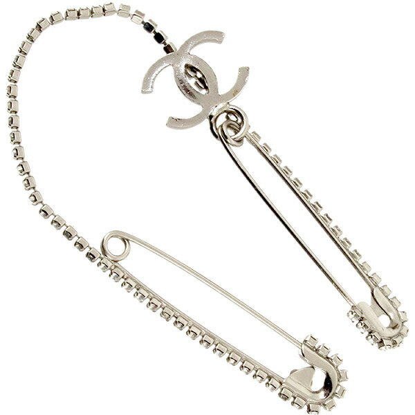 楽天市場】シャネル ブローチ ココマーク ダブルピン ストラス メタル