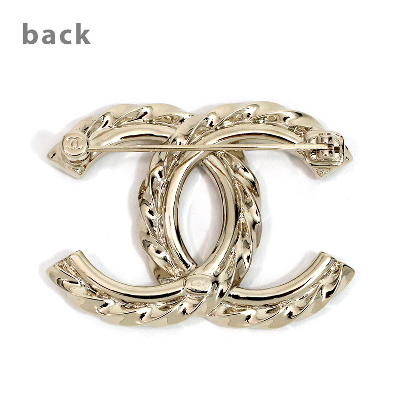 楽天市場】シャネル CHANEL ブローチ メタル CCマーク ストラス ライン