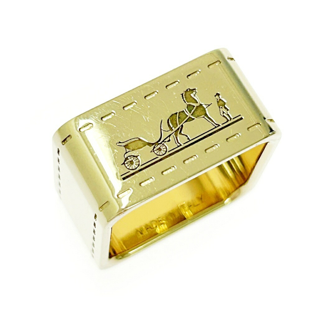 中古】HERMES エルメス GP ボルデュック スクエア スカーフリング