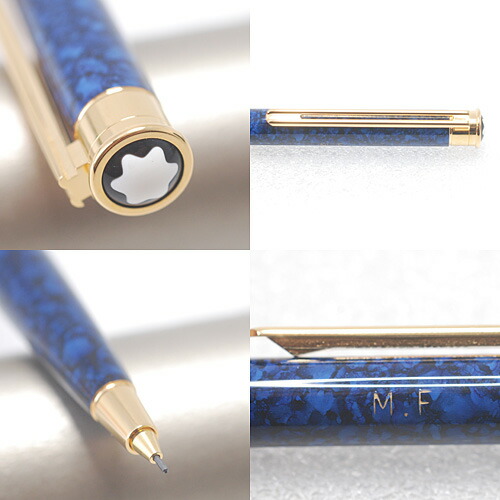 楽天市場】極美品 モンブラン ノブレス オブリージュ 大理石調 ブルー