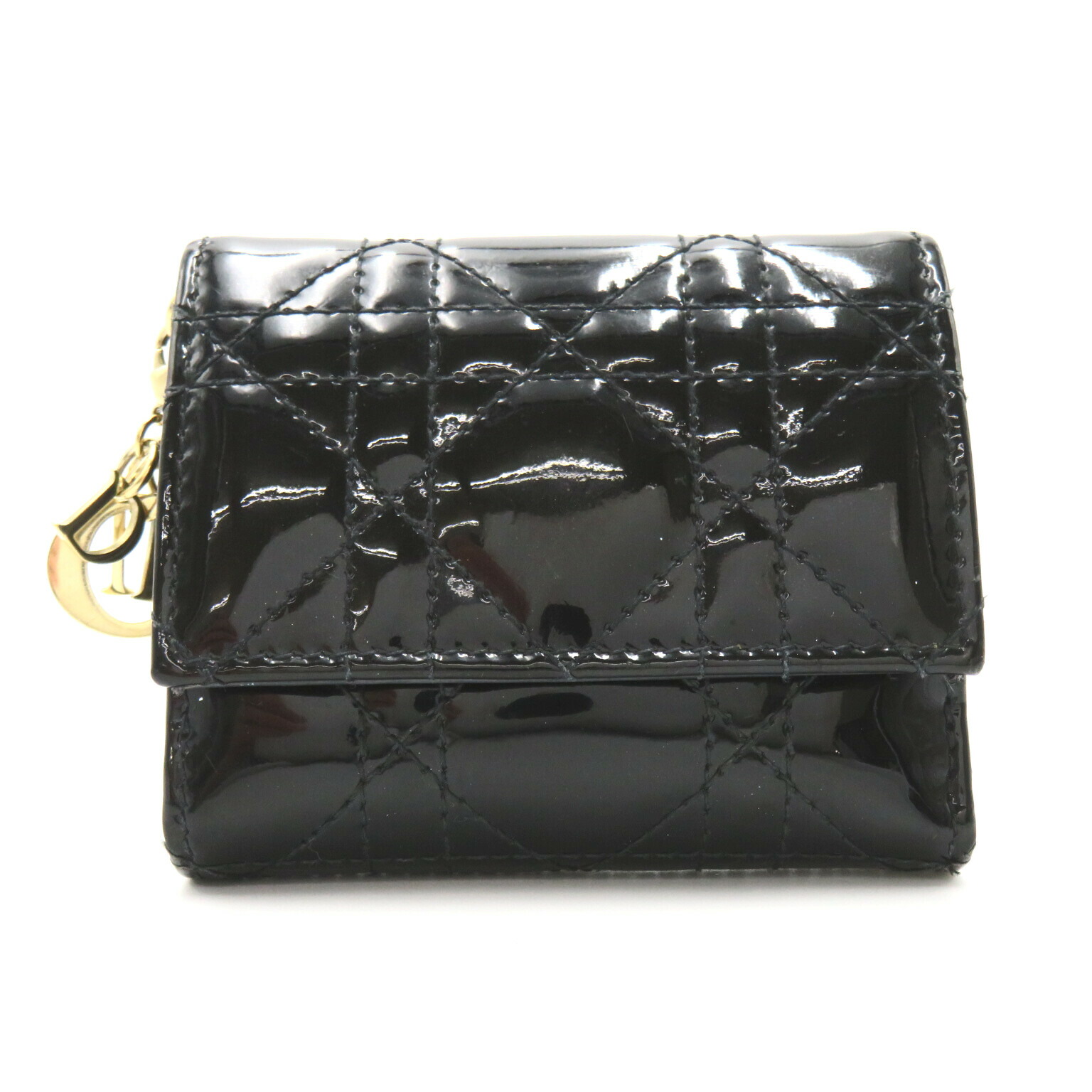 Christian Dior 三つ折り財布 カナージュ LADY DIOR AB Christian Dior