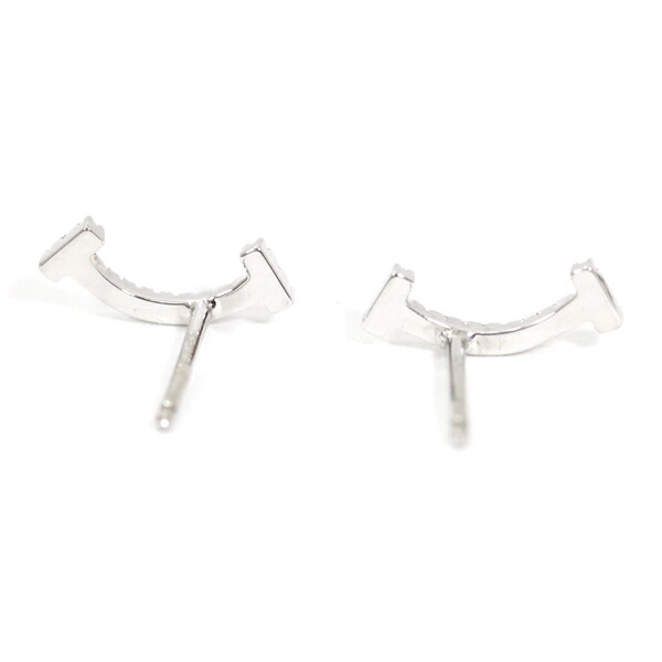 楽天市場】ティファニー ピアス Tスマイル ミニ ダイヤモンド K18 WG