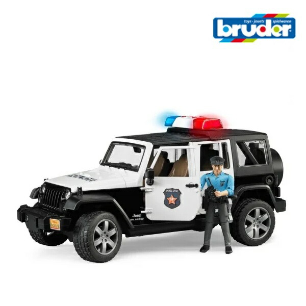 楽天市場】Bruder（ブルーダー）JEEP パトカー（フィギュア付き）街を