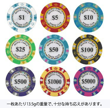楽天市場】【モンテカルロ特別P3倍上乗せ！】ポーカー チップ カジノ