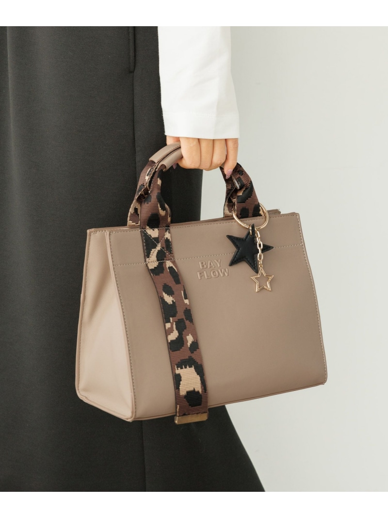 楽天市場】[多ポケットで便利]レオパードテープフェイクレザートート