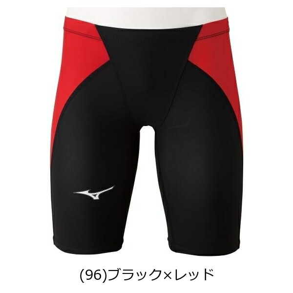 ミズノ メンズ競泳用ハーフスパッツ MRN2MB600296 ブラック×レッド