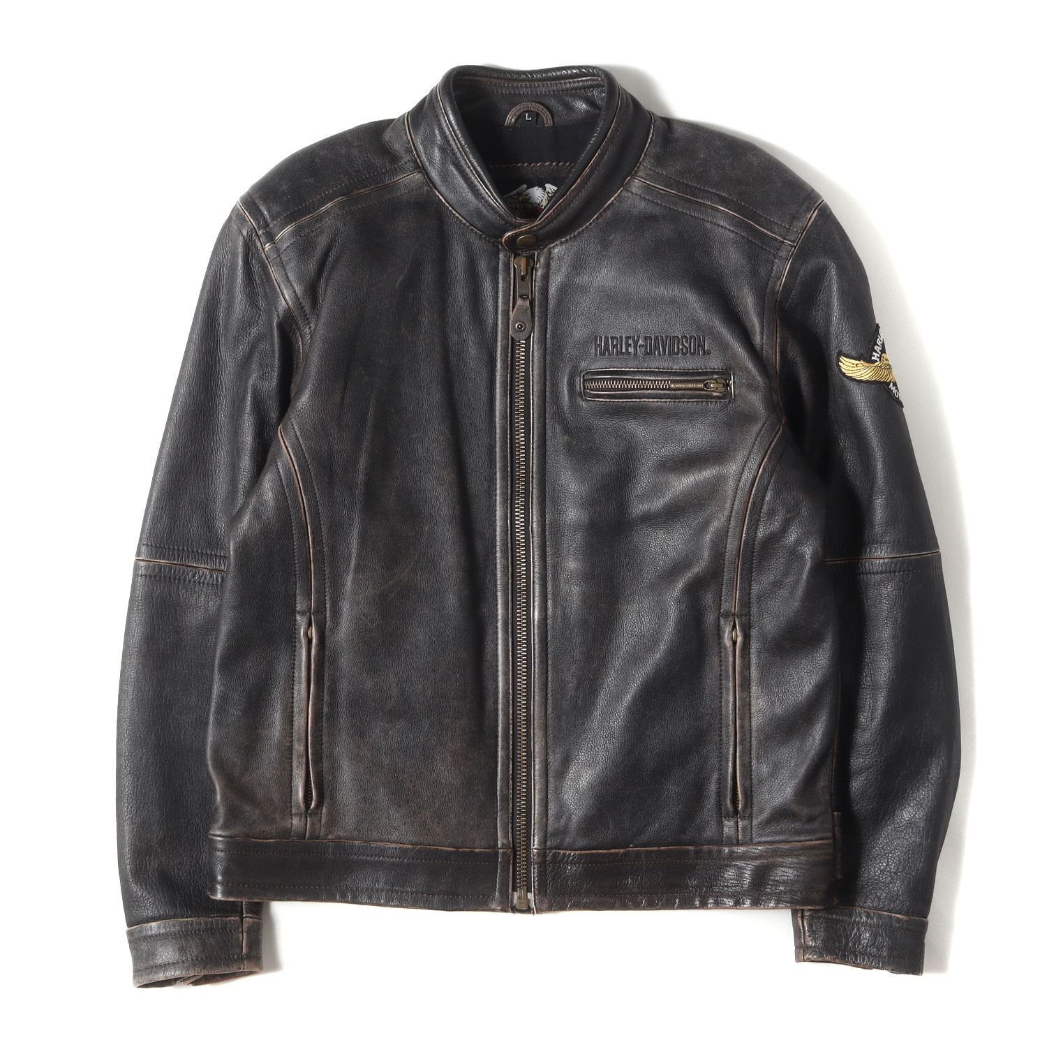 Harley Davidson ライダースジャケット ダークブラウン