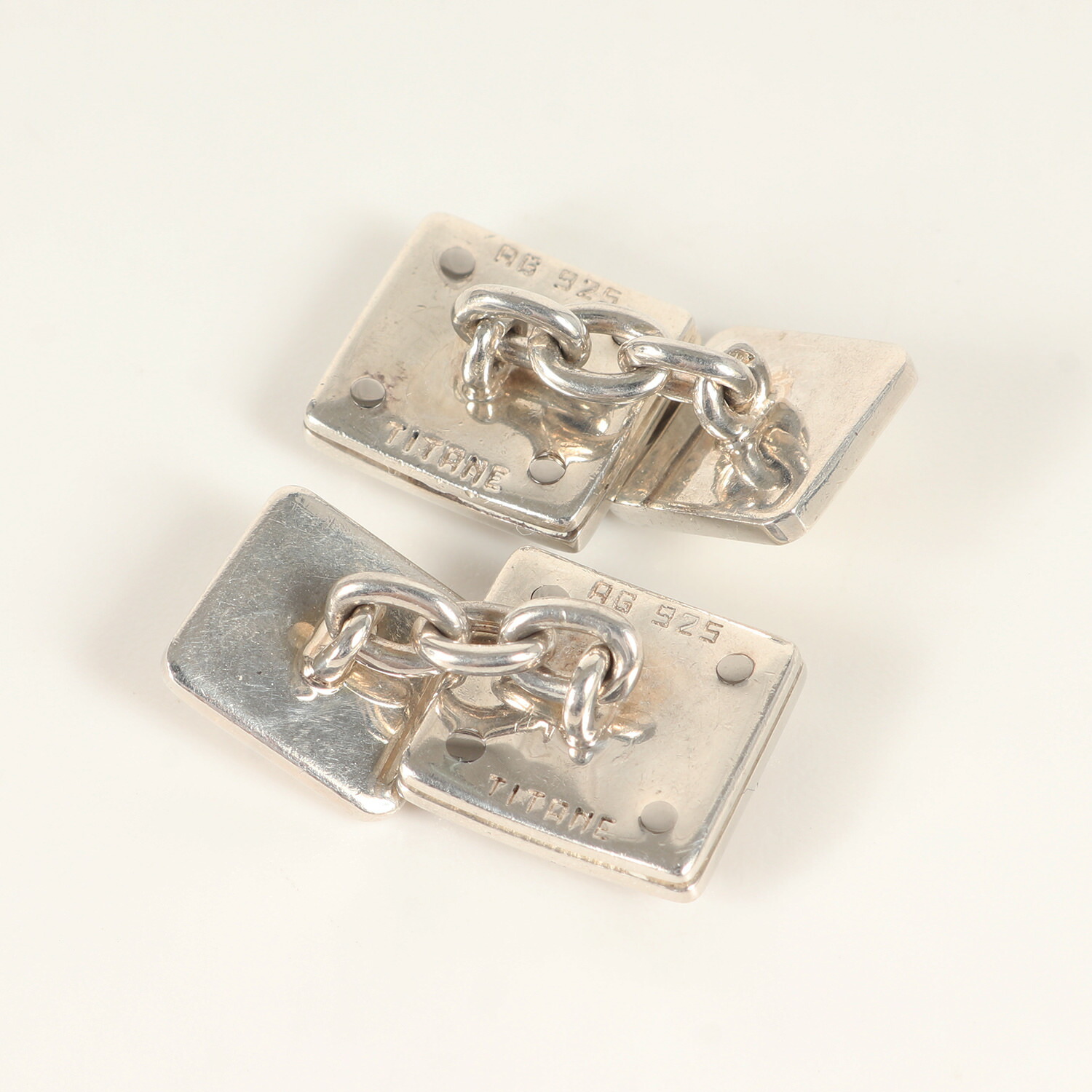 楽天市場】HERMES エルメス シルバー 925 チタン カフス ボタン