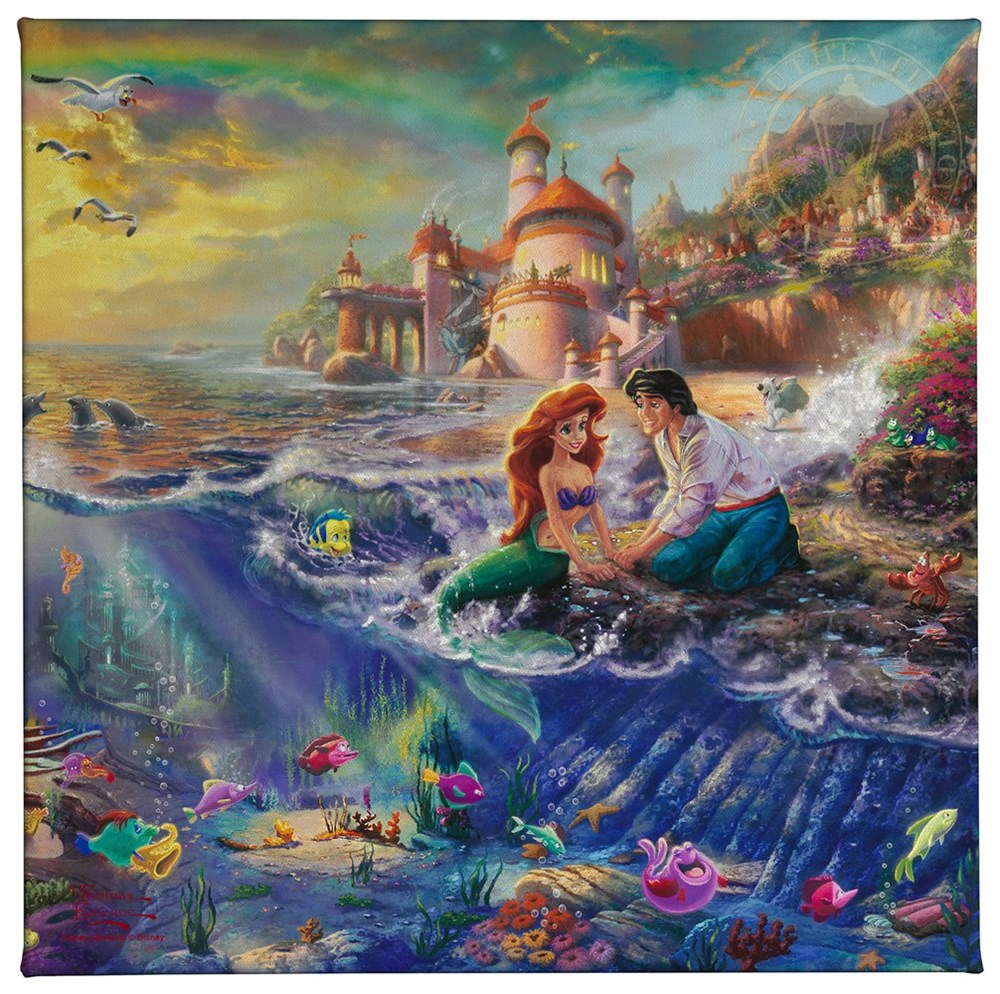 Disney アリエルとエリックの限定アート作品 ディズニー EU限定