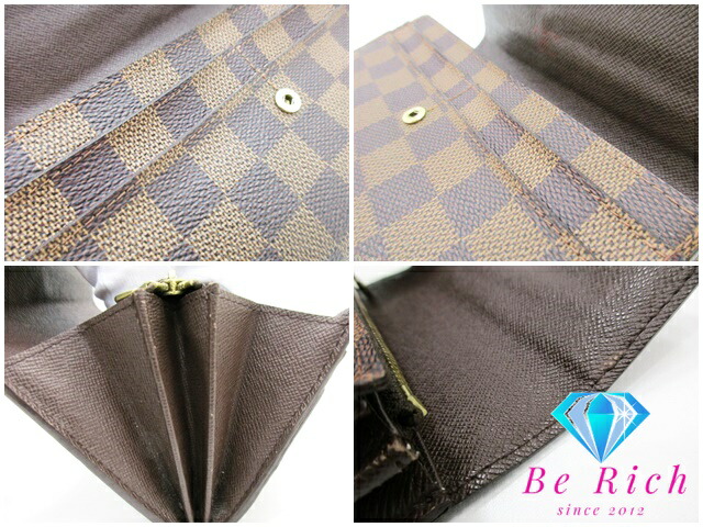 楽天市場】ルイ ヴィトン LOUIS VUITTON 二つ折り財布 長財布 ダミエ