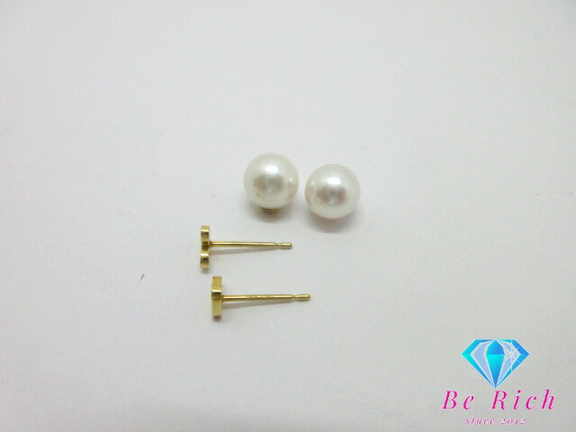 AHKAH アーカー ピアス ノクターン 18K ダイヤ アコヤパール