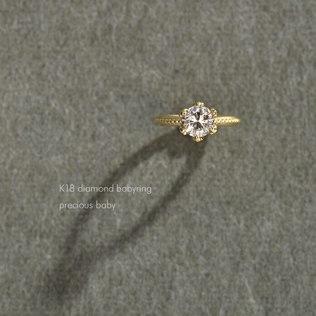 楽天市場】K18ダイヤモンドベビーリング 【刻印可】 precious baby