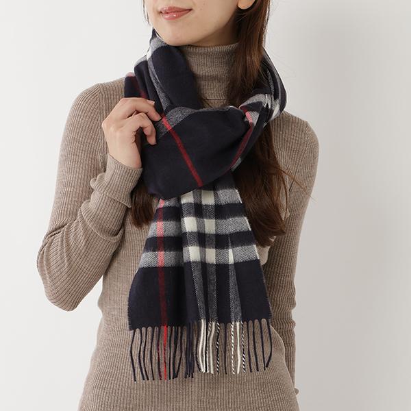 未使用級！BURBERRY 大判マフラー ストール ノバチェック カシミヤ混