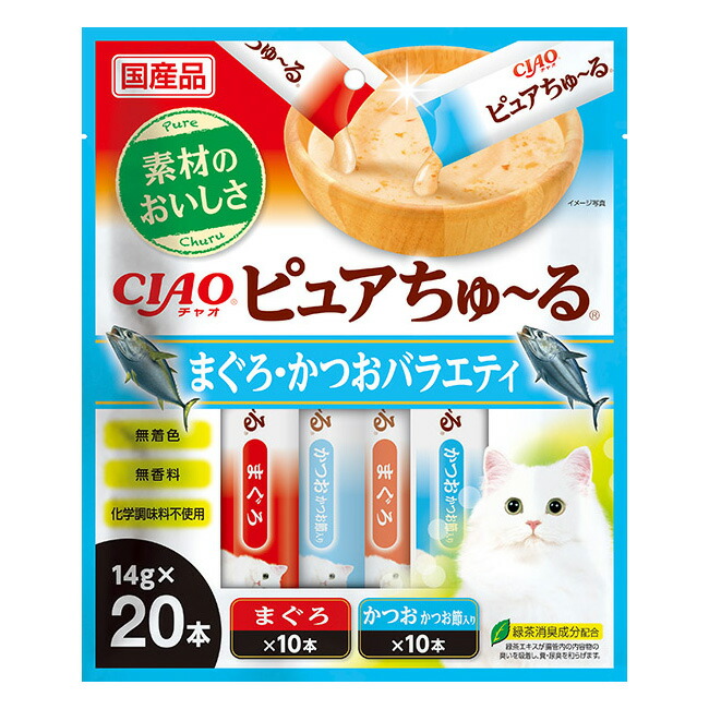 楽天市場】チャオ pureちゅ～る まぐろ 20本の通販