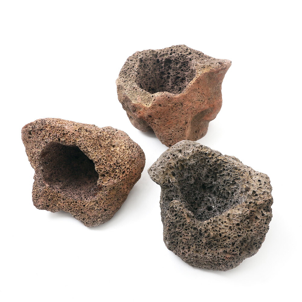 楽天市場】溶岩石 穴開きの通販