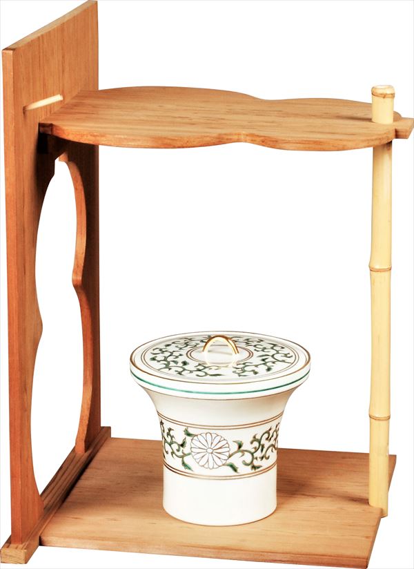 中国 雍正年製款 茶葉末釉 窯変瓶 唐木台・時代箱付