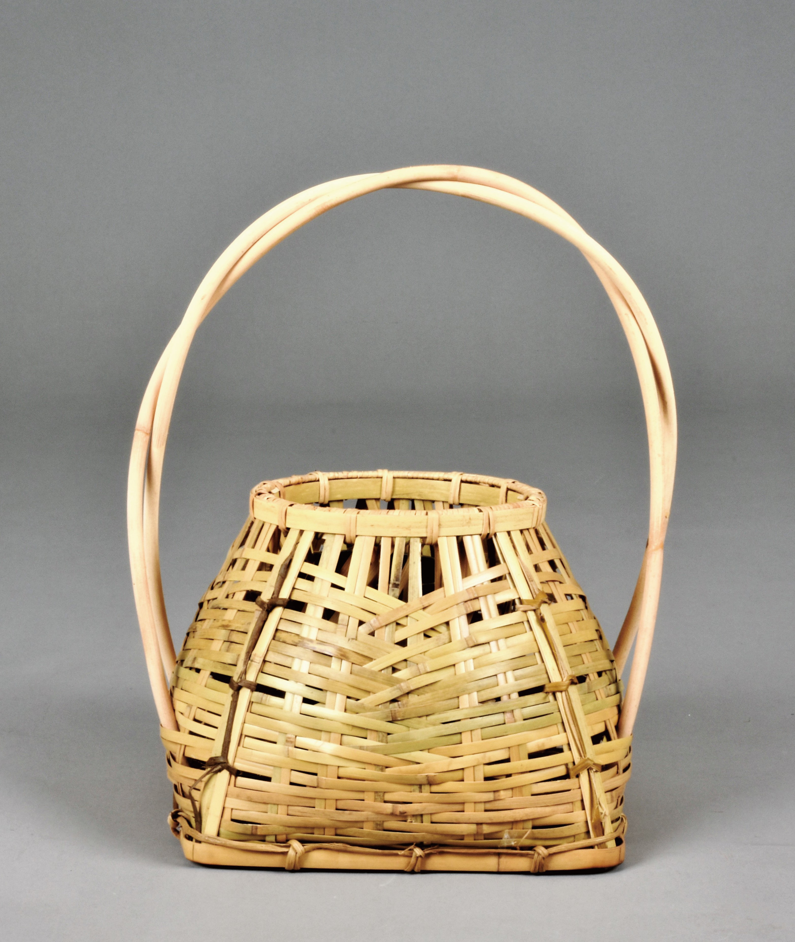 籠花入21】宗全籠手無し☆竹美斉高さ19㎝