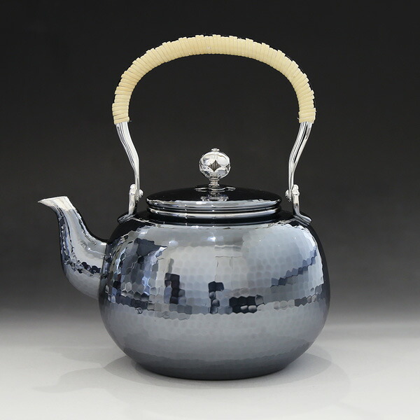 楽天市場】リムテー 【純銀 湯沸し】鎚起模様 1100cc 一守堂 茶器 銀器