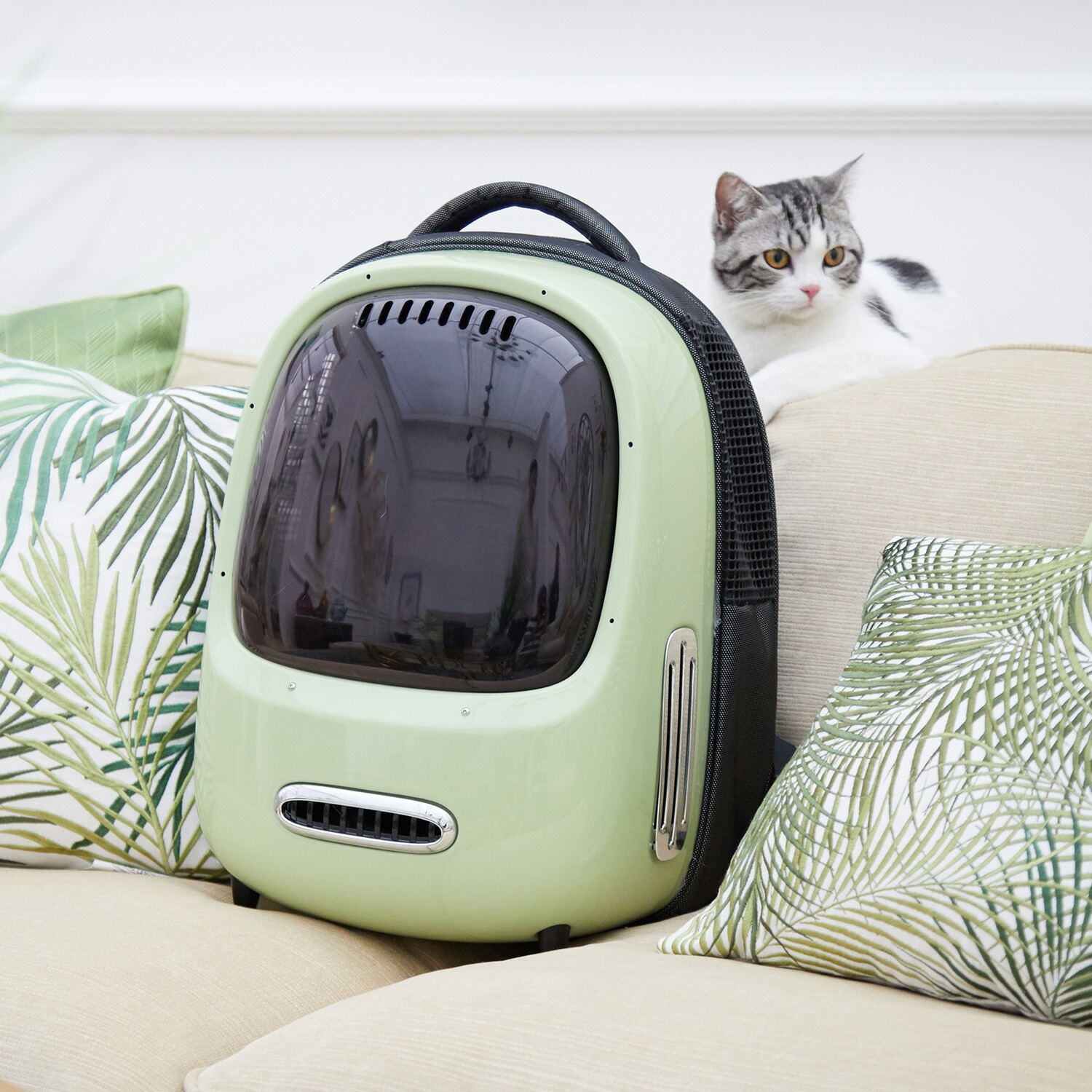 楽天市場】＼10%オフ／【PETKIT】猫用キャリーバッグ ピンク グリーン