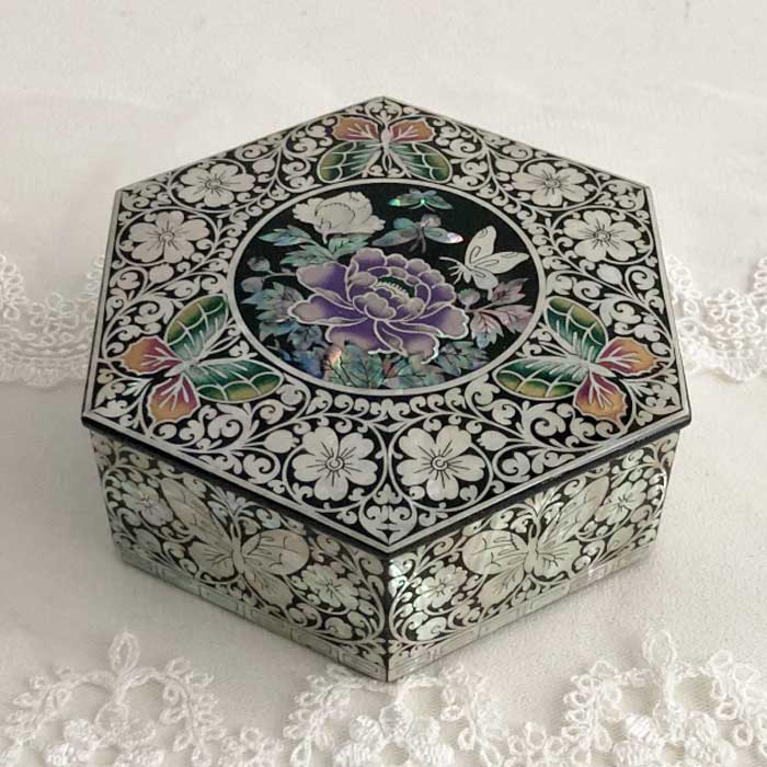 韓国伝統工芸品 螺鈿細工 アクセサリーケース ジュエリーボックス 名刺