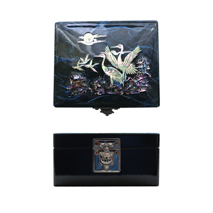 楽天市場】螺鈿の高級ジュエリーボックス・韓国高級螺鈿宝石箱-鶴