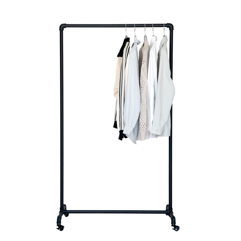 楽天市場】ガス管ハンガーラック ブラック 頑丈 幅93cm 耐荷重80kg