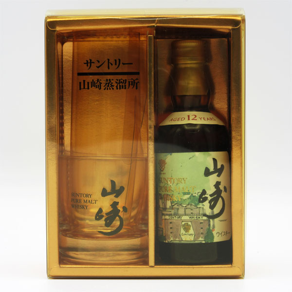 □未開栓 サントリー 山崎12年 ピュアモルト ウィスキー 木箱付き