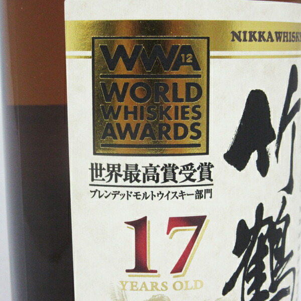 楽天市場】【WWA2014受賞記念ラベル】竹鶴17年 ピュアモルト 43度
