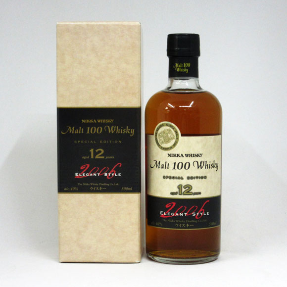楽天市場】【レトロ】ニッカウヰスキー モルト100ウイスキー 12年 2006