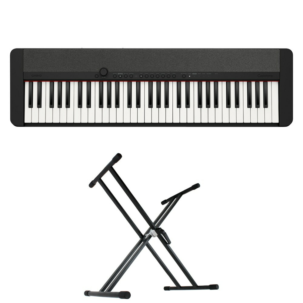 CASIO LK-220 61鍵 光る鍵盤 キーポード、スタンドset スタンド イス