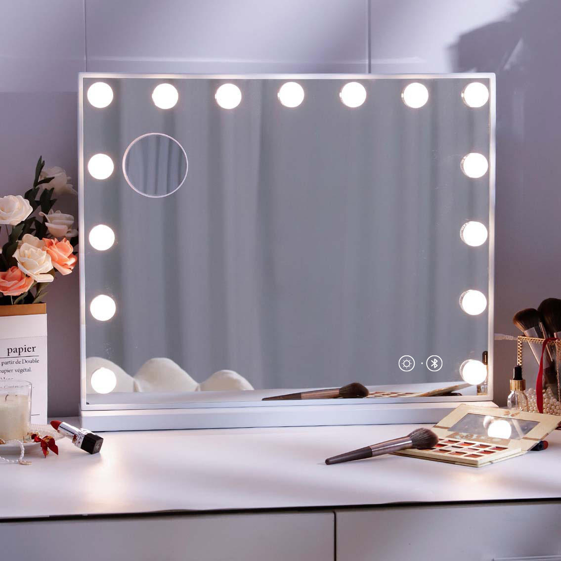 楽天市場】 FENCHILIN 一年保証 女優ミラー 10倍拡大鏡 LEDライト 3