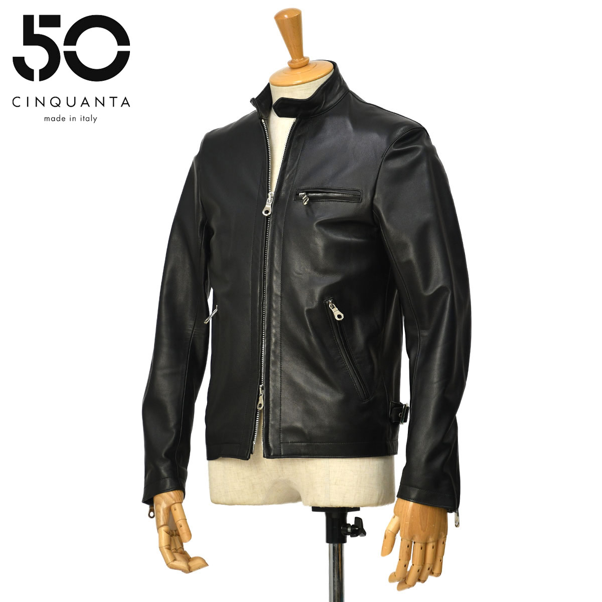 CINQUANTA ゴートスエードシングルライダースジャケット 46 H-502