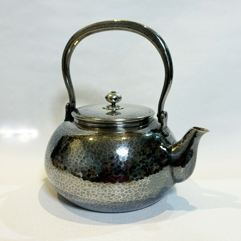 楽天市場】純銀製 【清穂堂】湯沸し 亀甲紋 1400cc 本間 丑藏 共箱 銀